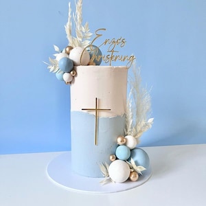 Christening Baptism Cake Accessories Cross Charm Topper