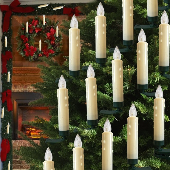 10 PCS Christmas Tree Candles Light Timer Remote Flameless