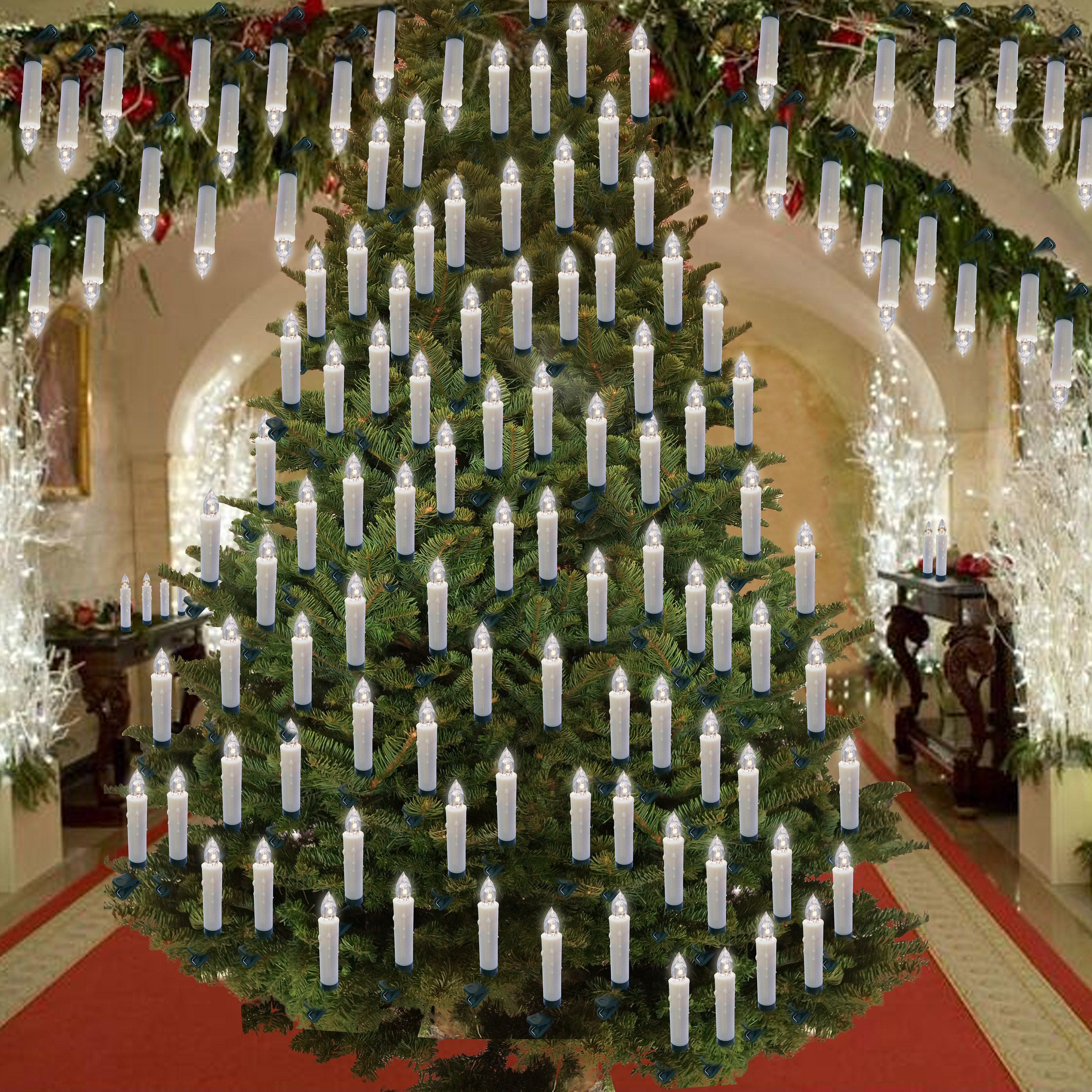 Hoolees' LED Clip-on Christmas Tree Candles, Battery Operated, Remote