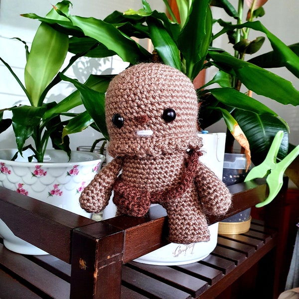 Chewbacca Amigurumi, Chewy Crochet, regalo hecho a mano, juguete relleno de Star Wars, ganchillo