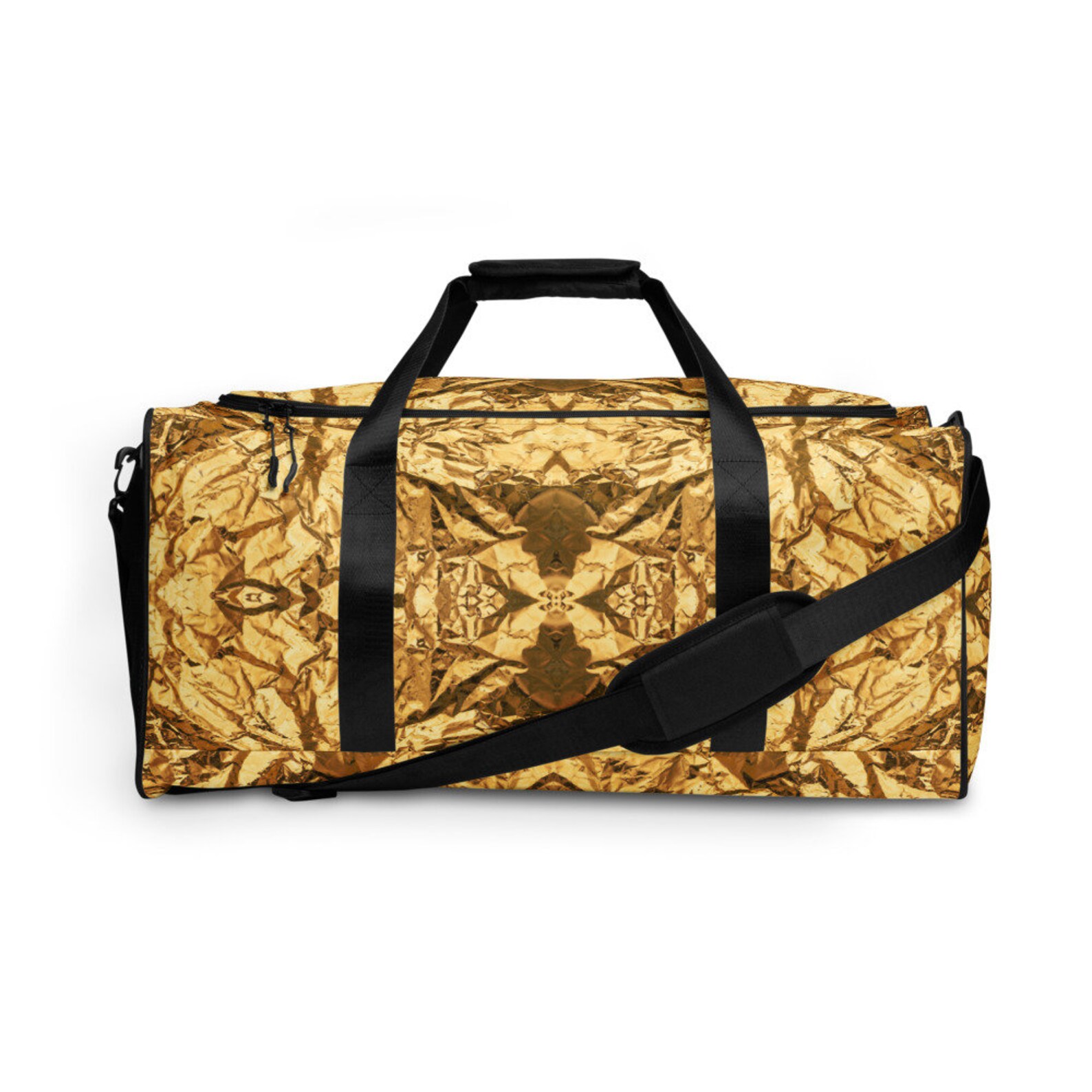 Gold Duffle Bag Etsy