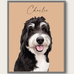 Custom dog portrait from photo Digital custom pet portrait paintings Personalized dog portrait Custom dog paintings Dog Lover Gift