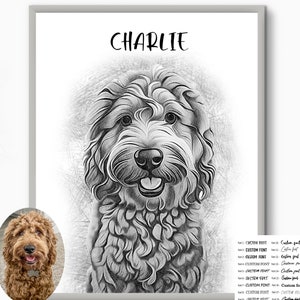 Individuelle Hunde Skizze vom Foto Handgezeichnete digitale benutzerdefinierte Haustier Porträt Personalisierte Hundeportrait benutzerdefinierte DIGITAL DOWNLOAD Haustier Gedenkgeschenk