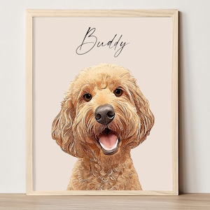 Digital pet portrait custom from photo Personalized dog portrait custom painting Custom pet portrait Dog lover gift Pet Memorial Gift
