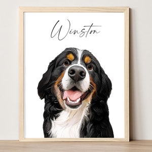 Digitales Hundeportrait nach Maß Tierportrait nach Foto vom Foto Digital-Handgezeichnetes benutzerdefiniertes Hundeportrait-Gemälde Haustierliebhaber Geschenk