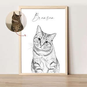 Schizzo di cane personalizzato da foto Ritratto di animale domestico digitale disegnato a mano Ritratto di cane personalizzato DOWNLOAD DIGITALE Regalo commemorativo per animali domestici immagine 10