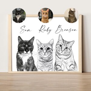 Schizzo di cane personalizzato da foto Ritratto di animale domestico digitale disegnato a mano Ritratto di cane personalizzato DOWNLOAD DIGITALE Regalo commemorativo per animali domestici immagine 8