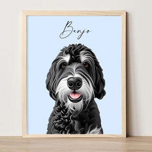 Cartoon dog portrait from photo Digital cartoon pet portrait paintings Personalized dog portrait Custom dog paintings Dog Lover Gift image 9