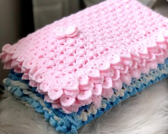 Handmade crochet baby blanket