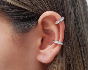 Fake Helix piercing, Silver Helix Hoop, Helix Ring, Tragus Hoop, Tiny Helix Earring, Helix Cartilage Earring, Sterling Silver Ear cuff, Tiny