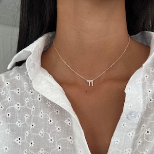 Collar Chai de oro pequeño, gargantilla judía religiosa de plata 925, collar con dije de estrella de David, collar con colgante judío de Israel