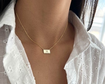 Collier Israël étoile de David, pendentif juif Magen David en or pour femme