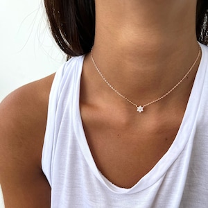 Tiny Star of David Necklace, Magen David Necklace, Jewish Star Charm, Jewish Necklace, 925 Sterling Silver, Gold, Rose Gold