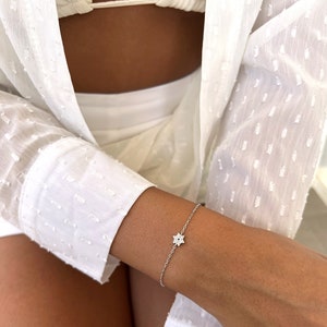 Silver Star Of David Bracelet, Delicate Magen David Bracelet, Jewish Star Charm Bracelet, Tiny 14k Gold Star of David Religious Bracelet