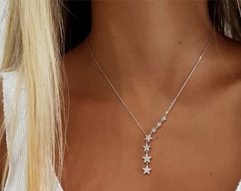 Star Drop Necklace Etsy Star Drop Necklace Etsy