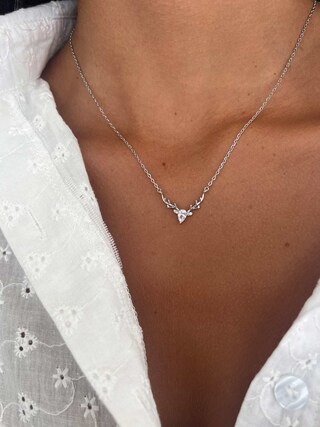 Collana Donna In Argento 925 Con Ciondolo Corna Di Cervo E Opale – Gioiello Elegante Ipoallergenico, Catena Regolabile 45+5cm, Regalo In Scatola