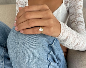 Kleiner Finger Pinky Ring, 925 Sterling Silber CZ Ring, Minimalistischer Finger Ring, Minimalist Ring, Minimalist Ring