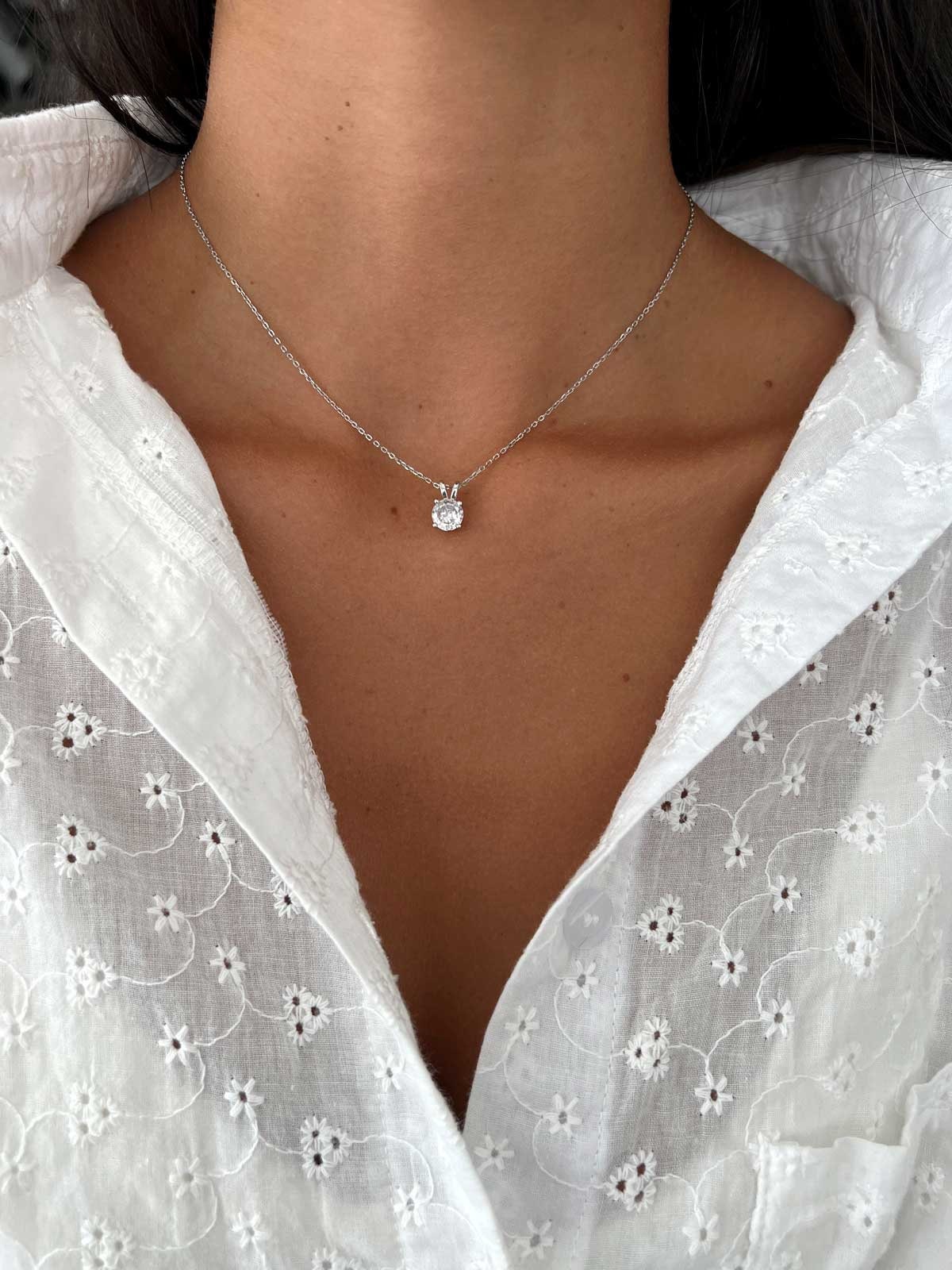Collier Lettre Cœur En Argent 925 - Pendentif Initiale Avec Zircons, Chaîne 46cm
