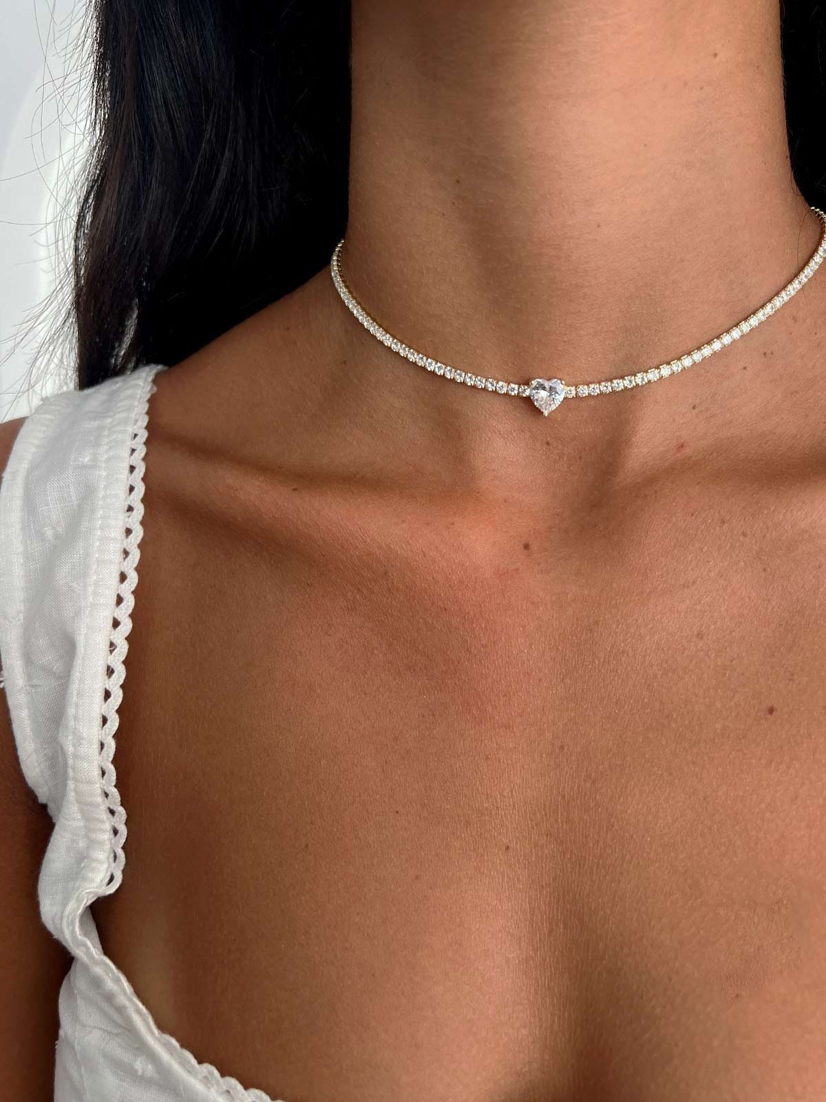 Amazon.com: Sora Tuki Heart Necklaces for Women Silver Heart