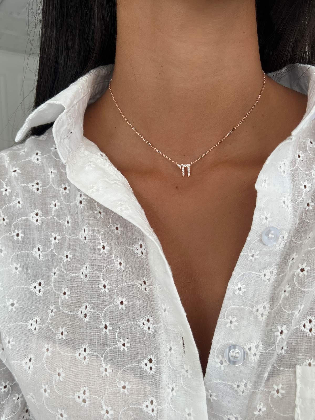 Tiny Gold Chai Necklace, Silver 925 Jewish Religious Judaica Choker Necklace, Star of David Charm Necklace, Israel Jewish Pendant Necklace