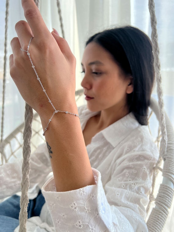 Bracciale A Dito Stella Boho Oro – Gioiello A Catena Schiava Vintage Per Donna, Regolabile