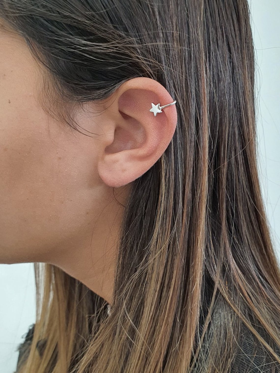 Fake Helix Piercing Silver Helix Hoop Helix Ring Tragus Etsy