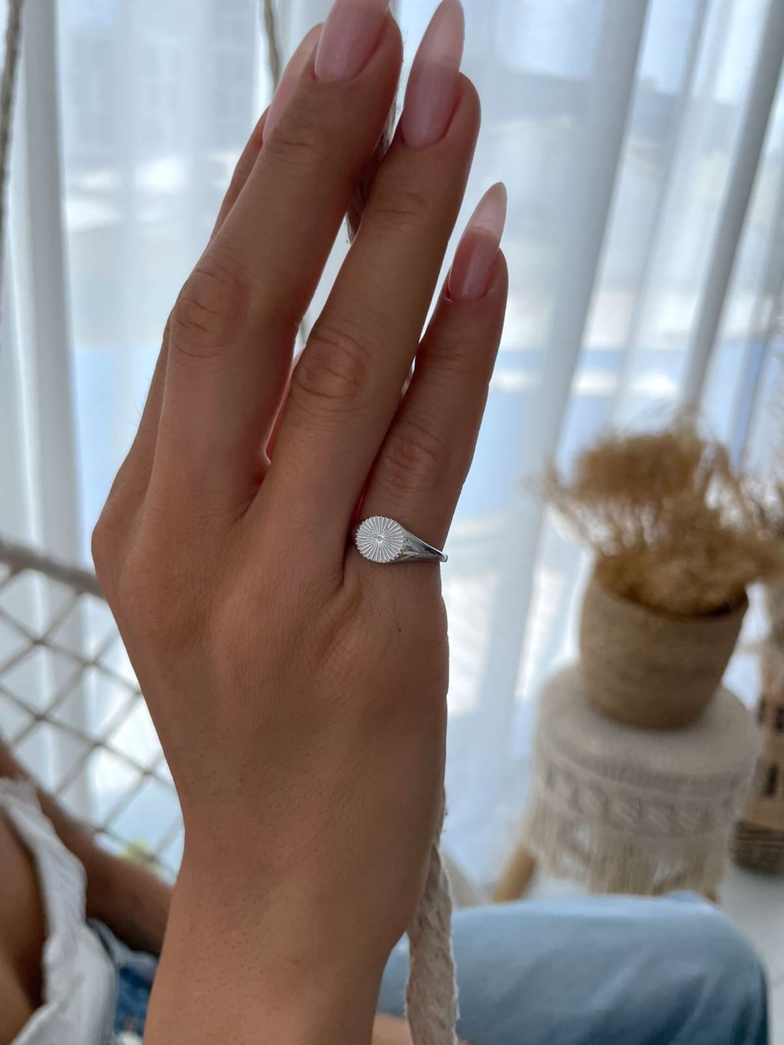 Gold Signet Pinky Ring, 925 Sterling Silver Statement Signet Ring ...