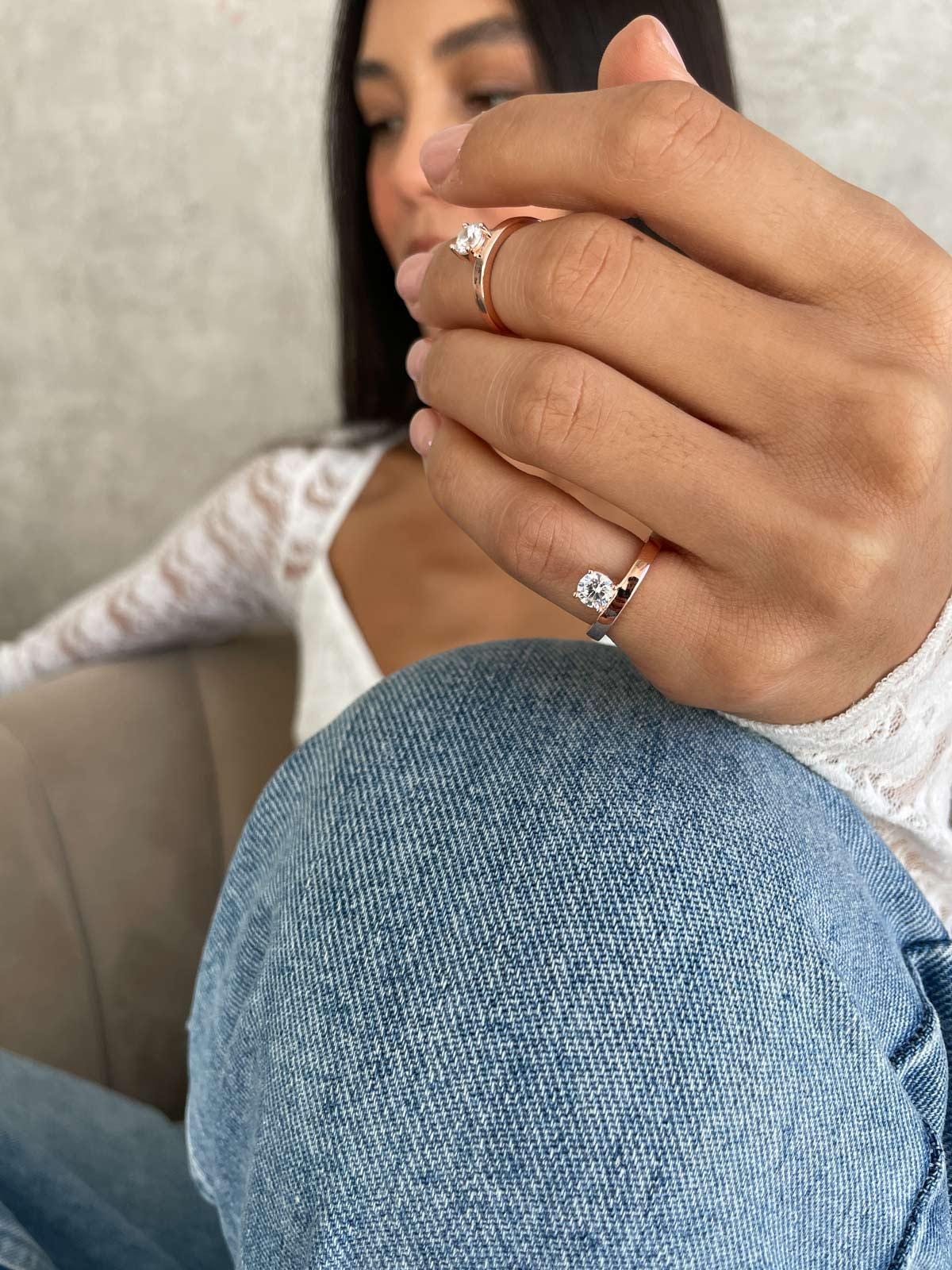Adjustable CZ Pinky Signet Ring, 925 Sterling Silver Open Band - Etsy