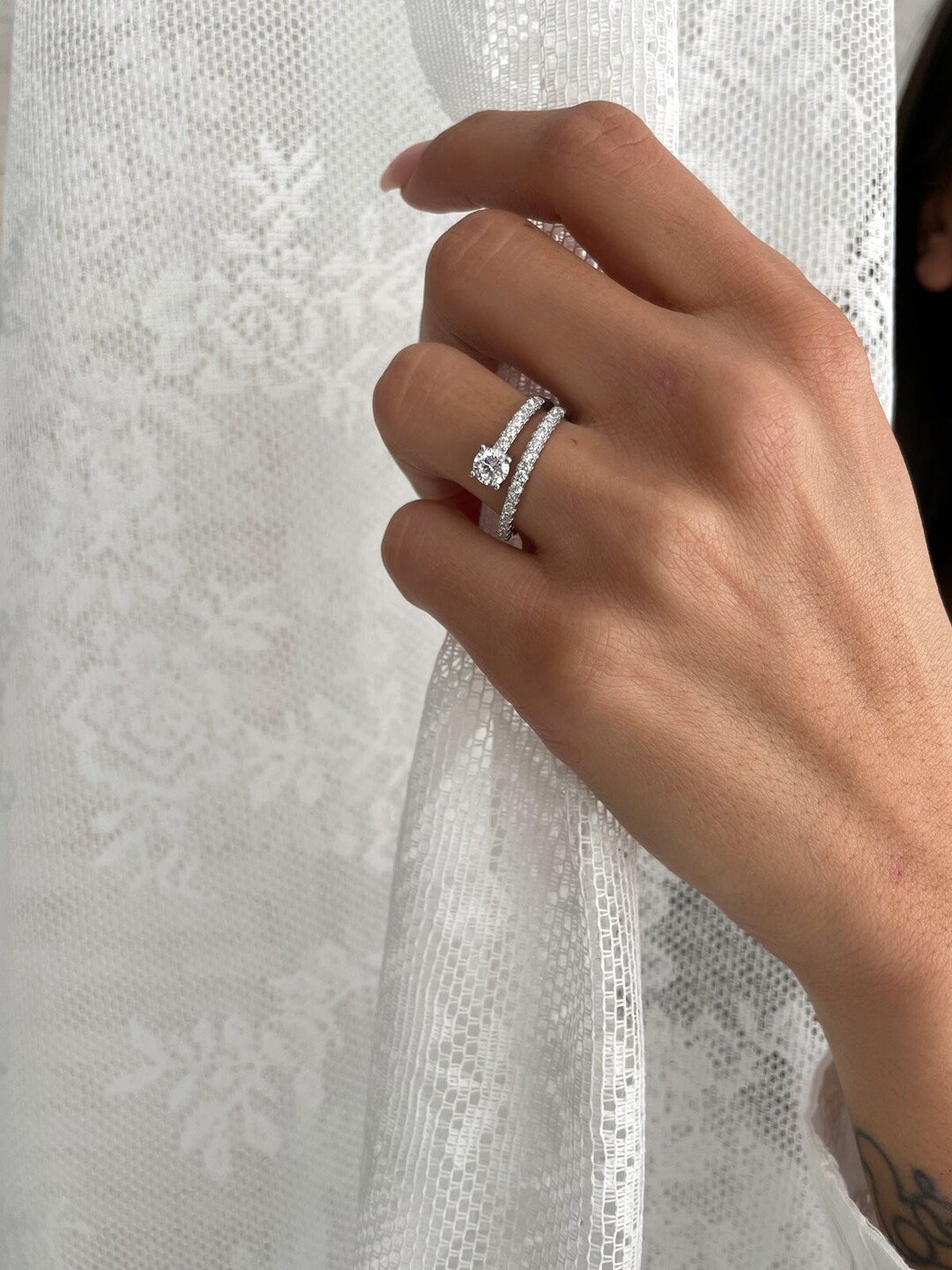 Stackable Solitaire Ring, Sterling Silver 925 Ring Size 5-8, Cubic ...