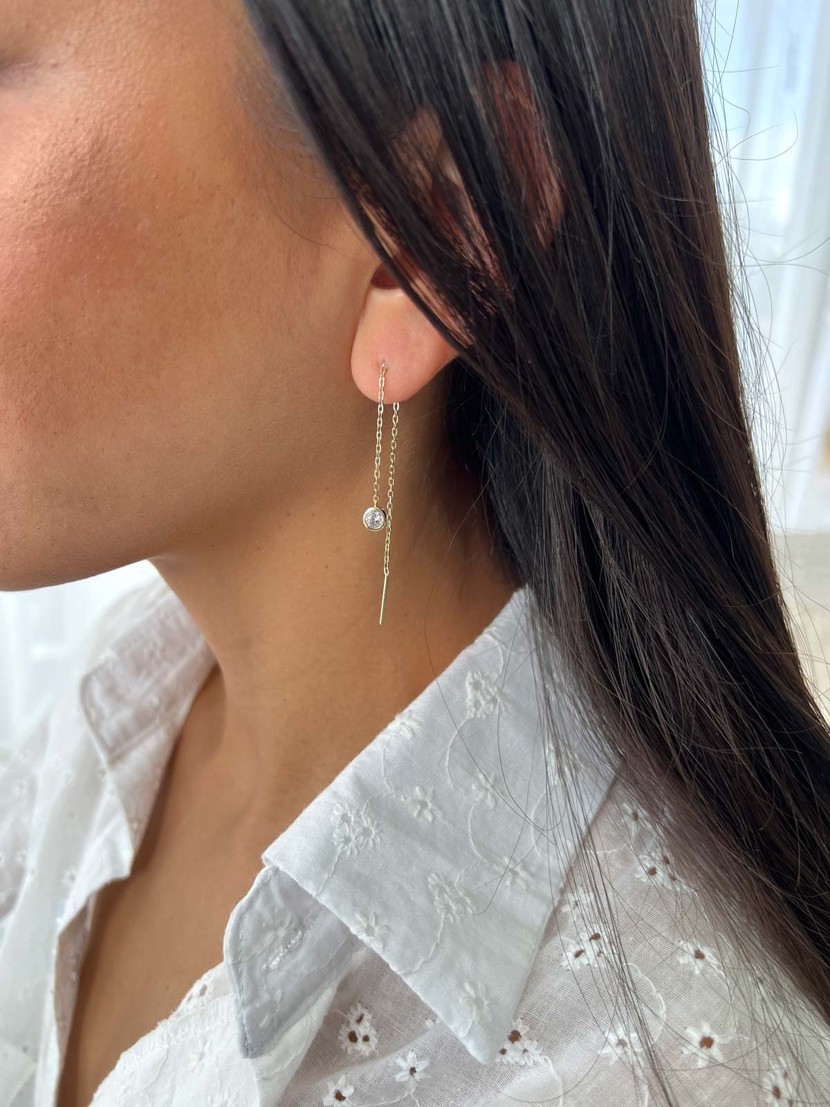FOREVER QUEEN Orecchini quadrati in argento sterling 925, orecchini a bottone rettangolari con diamanti sintetici per gioielli da matrimonio e festa per donne | SHEIN ALIA