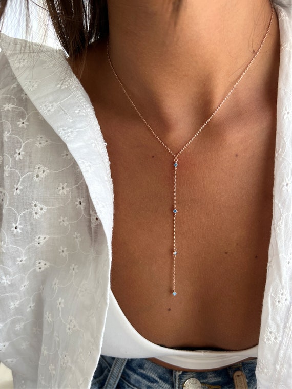 rose gold lariat y lariat necklace