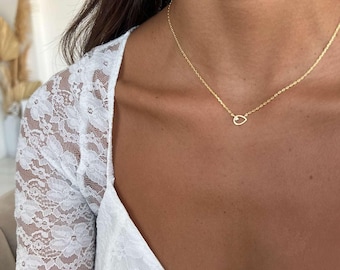 Collana da tennis in argento sterling 925, ciondolo a goccia in oro rosa, girocollo da tennis, ciondolo a forma di pera in zirconia cubica verde smeraldo - Italia