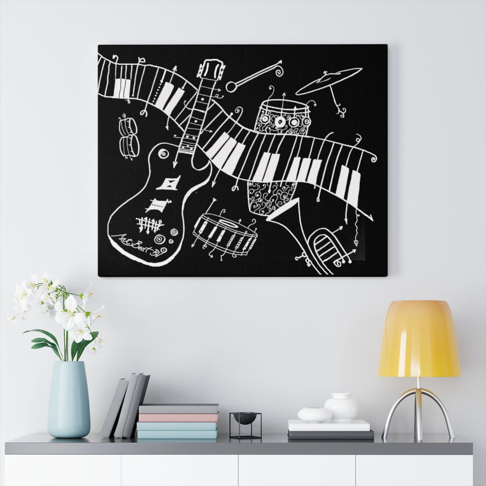 Music Wall Art Music Wall Art Art Gallery Painting Etsy