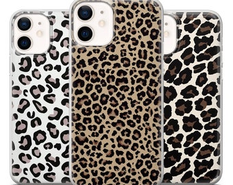 Leopard Handyhülle Animal Pattern Cover Für iPhone 14, 13, 12, 11, Xs und Samsung A12, A23, A51, A52, A72, S20 FE, Huawei P30, P50, Pixel 6a