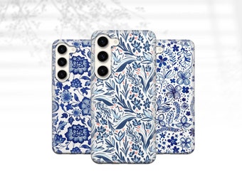 Floral Phone Case Toile Cover for Samsung Galaxy S24 S23 FE S22 Pro S21 Ultra S20 S10 A05s A15 A21 A34 A35 A51 A53 A54 A55 A73 Pixel 6A 7 8