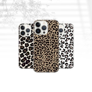 Leopard Phone Case Animal Print Cover For iPhone 15, 14, 13, 12, 11 & Samsung A05s, A15, A35, A52, A53, A55, S20, S22, S23, S24, Pixel 6 7 8