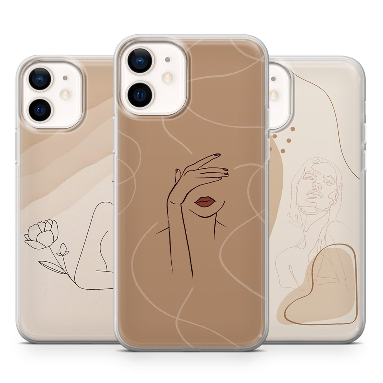 Aesthetic Phone Case Beige Art Cover for Samsung S21 S6 Edge - Etsy