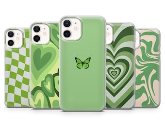 Funda para teléfono verde salvia con diseño clásico en tonos pastel para iPhone 14, 13, 12, 11, Xs, Se y Samsung A13, A51, A52, A53, S21, S22, S23, Huawei P30, P20