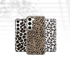 Coque de téléphone léopard imprimé animaux sauvages pour Samsung Galaxy S24 S23 FE S22 Pro S21 S20 S10 Ultra A05s A15 A25 A33 A52 A53 A54 A55