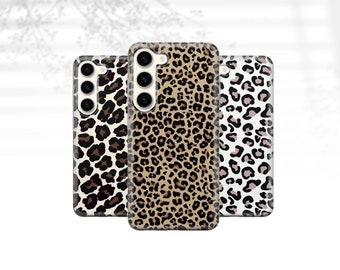 Leopard Phone Case Wild Animal Print Cover for Samsung Galaxy S24 S23 FE S22 Pro S21 S20 S10 Ultra A05s A15 A25 A33 A52 A53 A54 A55