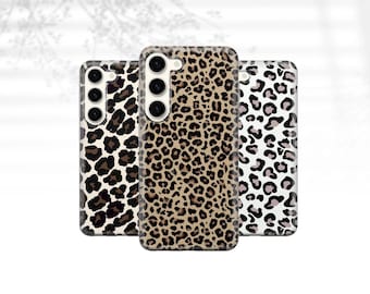 Leopard Phone Case Animal Print Cover for Samsung Galaxy S24 S23 FE S22 Pro S21 Ultra S20 S10 A05s A15 A25 A35 A51 A53 A54 A55 Pixel 6A 7 8