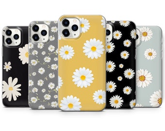 Daisy Phone Case Cute Floral Cover For iPhone 14, 13, 12, 11, Xs, Se & Samsung A12, A23, A40, A51, A52, S20, S21, S22, Huawei P30, Pixel 6a