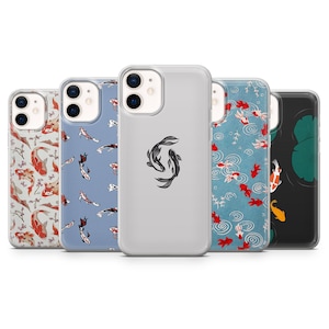 Japanese Phone Case Golden Koi Cover For iPhone 14, 13, 12, 11, Xr, 8 & Samsung A13, A23, A51, A52, A53, S20, S21, S22, Huawei P30, Pixel 6a