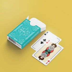 Naipes de diseño personalizado / Baraja estándar de 54 cartas / Regalo para fiestas, familia, amigos o perfecto para una noche de juegos