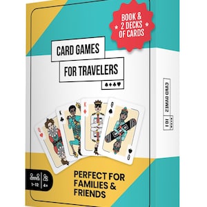 Giochi di carte per viaggiatori: 30 divertenti giochi classici + 2 mazzi personalizzati e regolamento: regalo compatto per famiglie, bambini e viaggiatori.