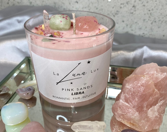 Zodiac Crystal Candle Etsy