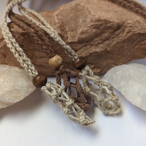Interchangeable Crystal Cage Adjustable Hemp Necklace