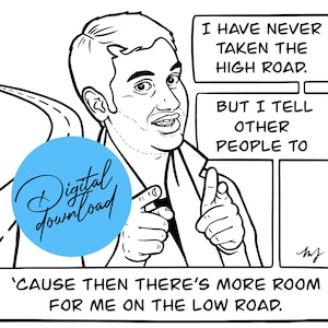 Parks and Rec: Tom Haverford Quote - Parks and Recreation Line Drawings with Quotes