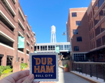 Durham Bull City Sticker | Durham North Carolina | Bull Durham | Durham Bulls | Waterproof Sticker