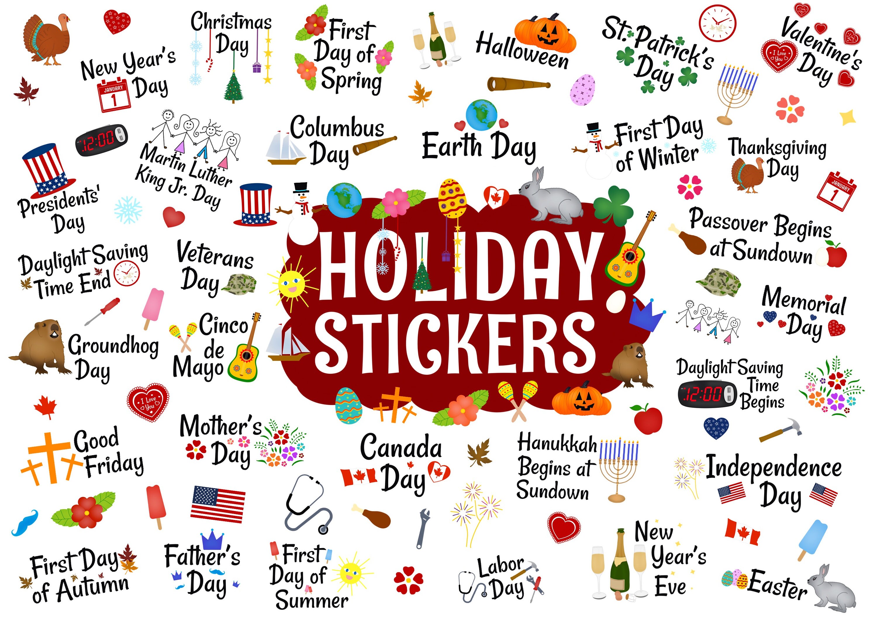 Vakantie digitale stickers voorbereide digitale planner Etsy